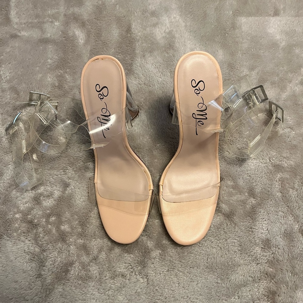 Clear Heeled Sandals